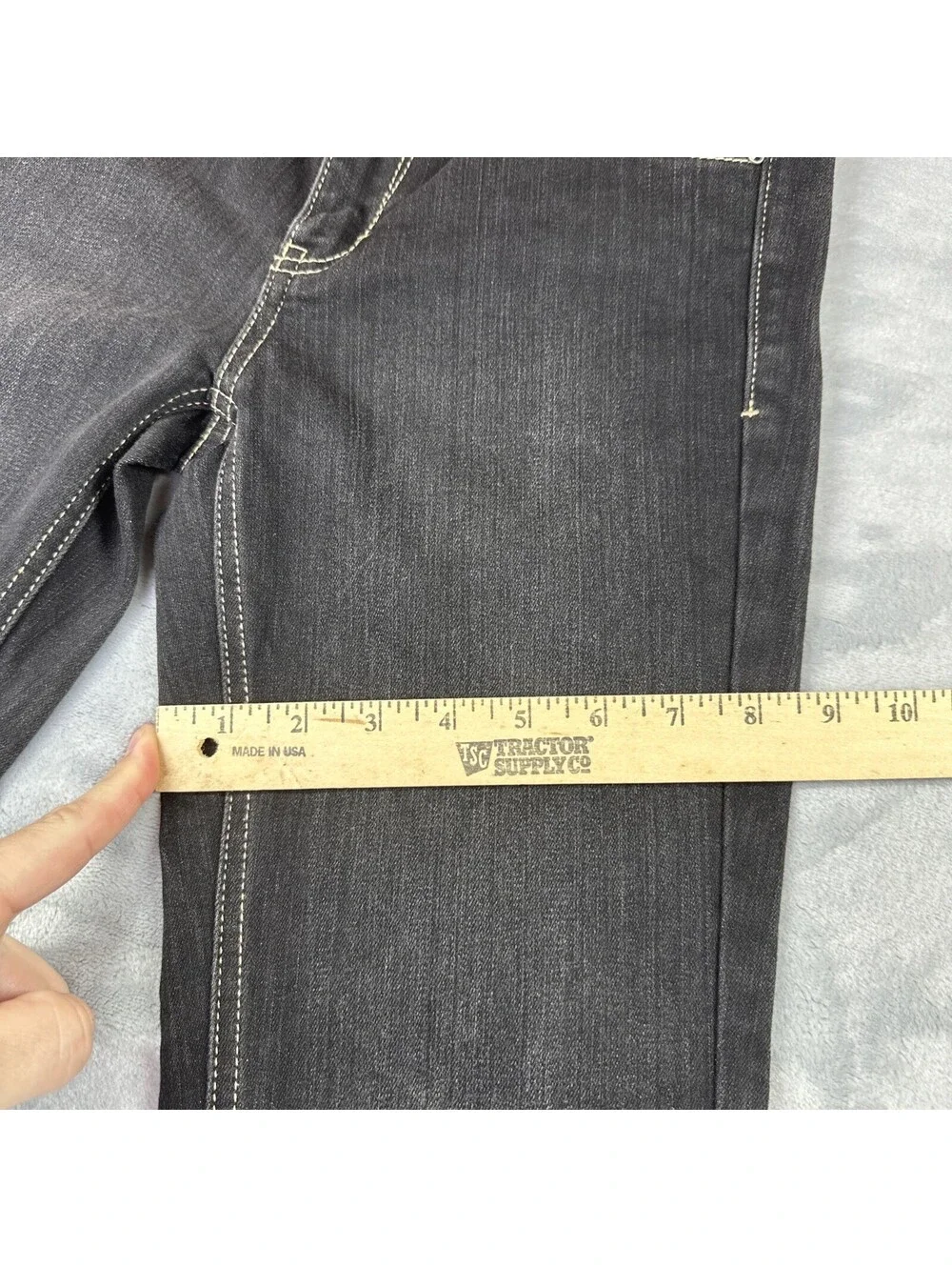White House Black Market Womens Size 00 Blanc Capri Crop Leg Jeans Black Denim